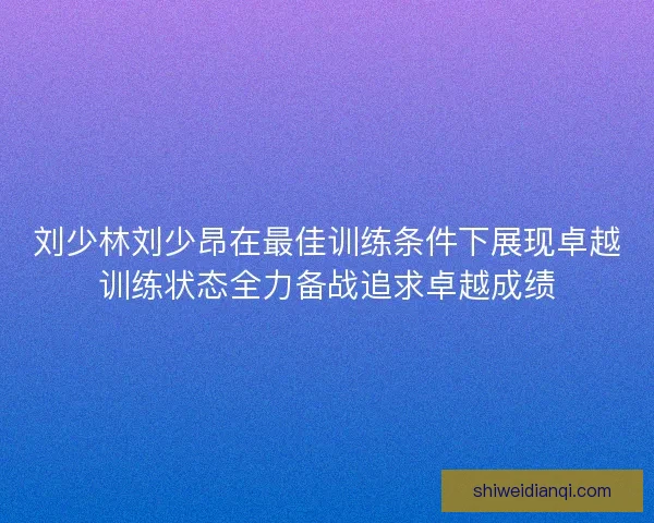 刘少林刘少昂在最佳训练条件下展现卓越训练状态全力备战追求卓越成绩