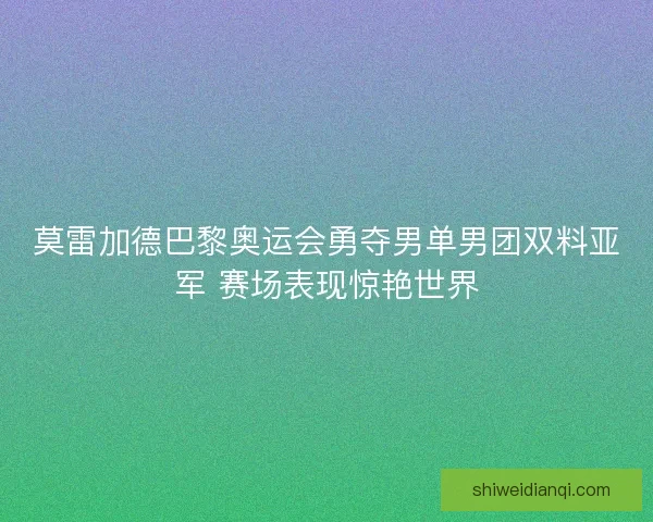 莫雷加德巴黎奥运会勇夺男单男团双料亚军 赛场表现惊艳世界 莫雷加德巴黎奥运会勇夺男单男团双料亚军 赛场表现惊艳世界