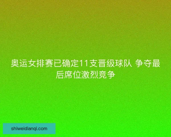 奥运女排赛已确定11支晋级球队 争夺最后席位激烈竞争